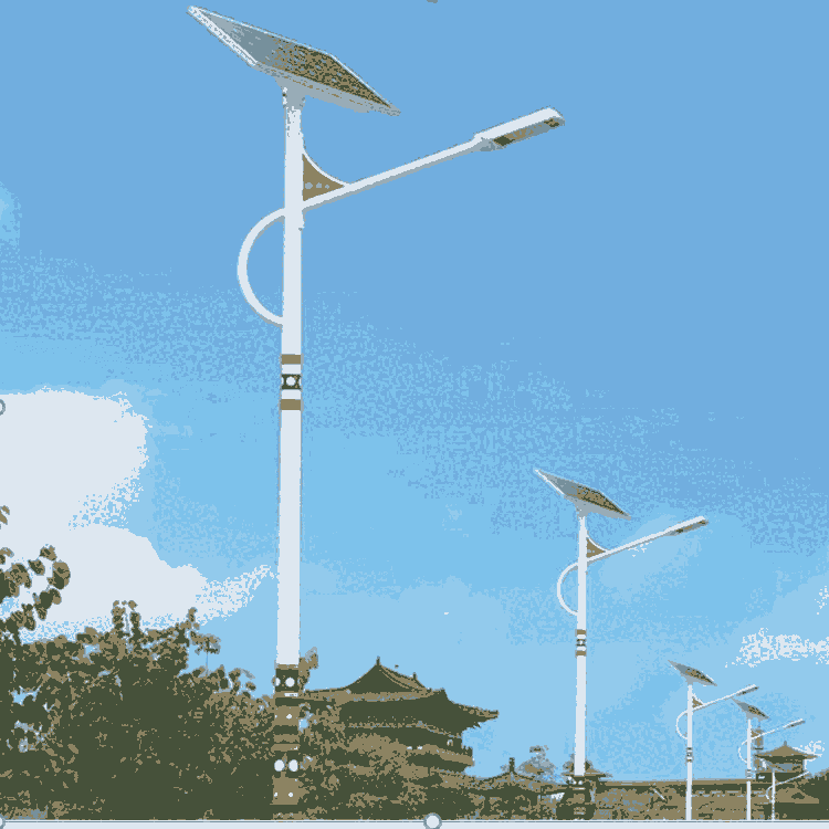 北京村路太陽能路燈 LED鋰電池太陽能一體路燈